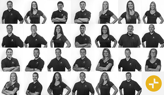 Photo collage of Egoscue therapists
